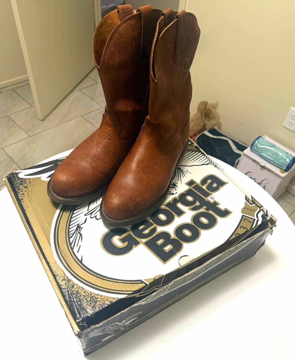 Georgia Boot G065 Men's Pull on Work Boots 10.5M Brown EH Steel Toe